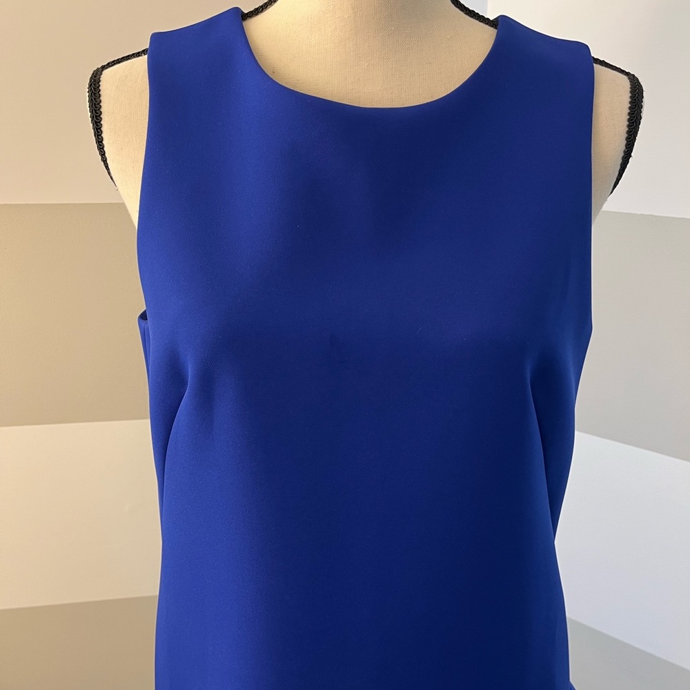 H&M Royal Blue scuba asymmetrical hem cocktail dress size 10 - Picture 7 of 13